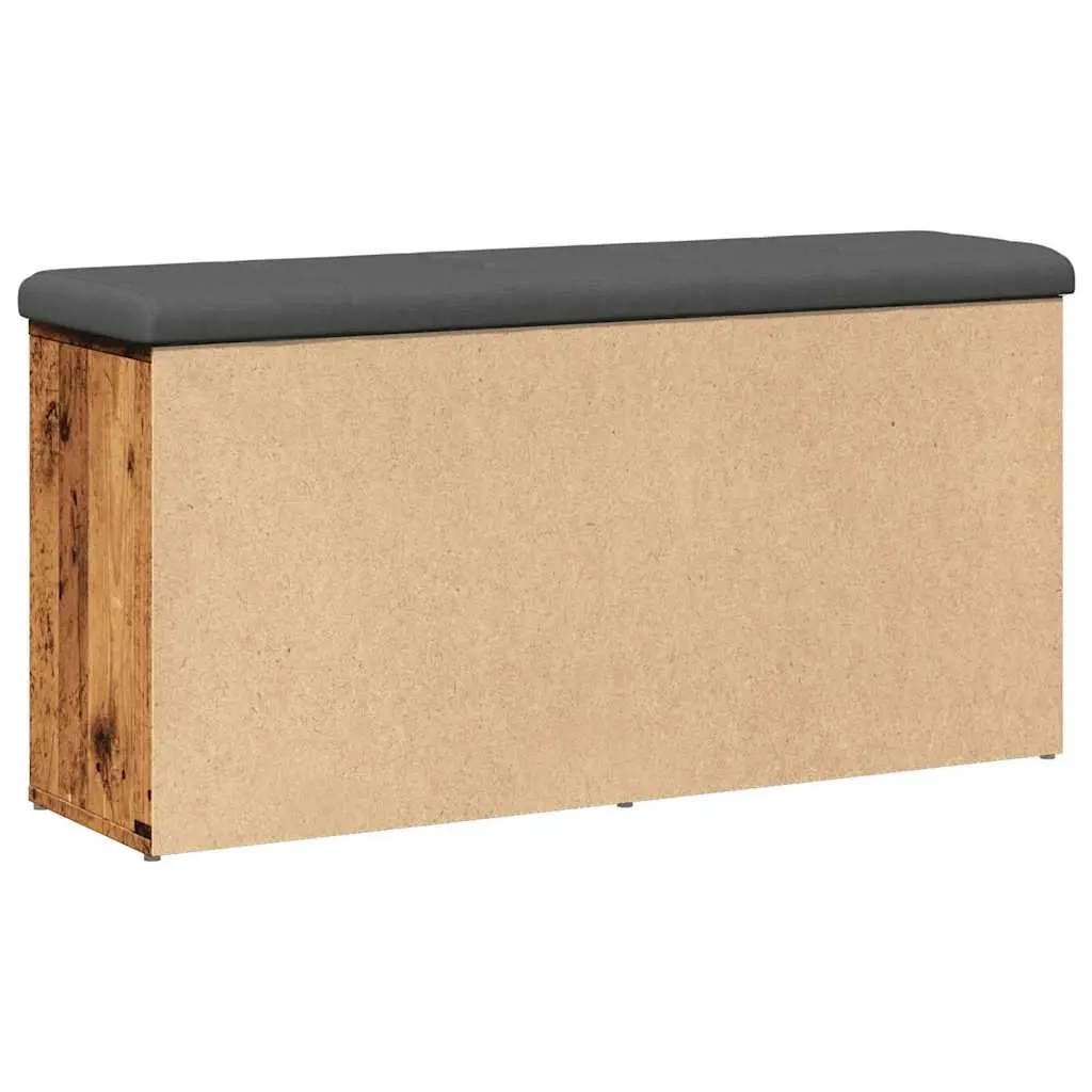Shoe Bench Brown 102x32x50 cm Padded Seat Storage for Hallway Entryway