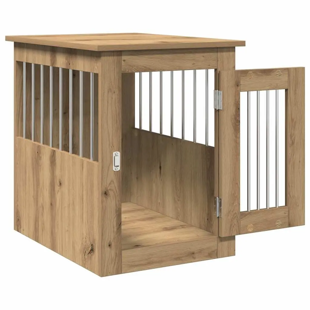 Dog Crate Furniture End Table Pet Kennel House Cage Brown Engineered Wood