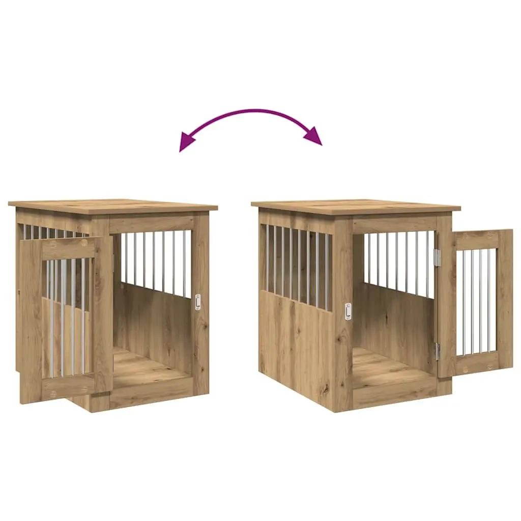 Dog Crate Furniture End Table Pet Kennel House Cage Brown Engineered Wood