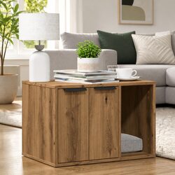 Brown Cat Litter Box Enclosure for Cats