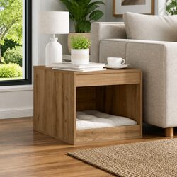 Cat Litter Box Enclosure Furniture Brown Hidden Design Storage Cabinet Side