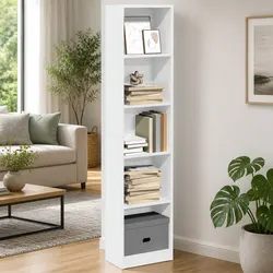 White Bookcase 40x24x176 cm: A Simple Storage Solution