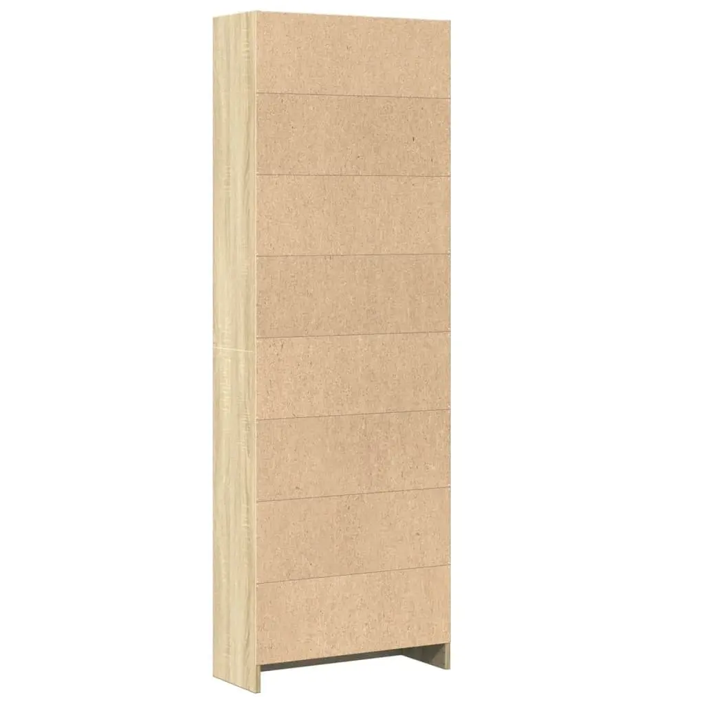 Bookcase Brown 60x24x176 cm Engineered Wood Storage Shelving Unit
