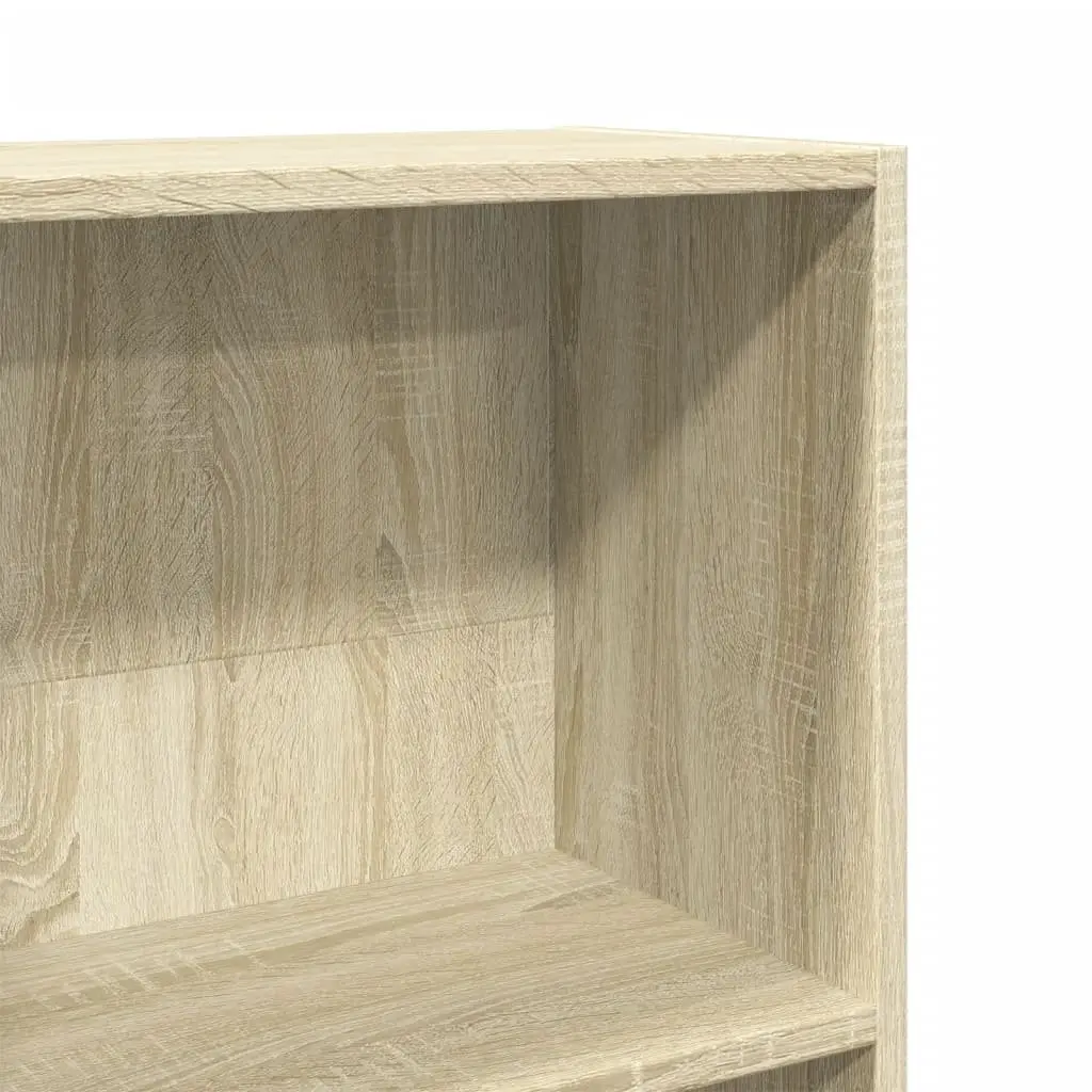 Bookcase Brown 60x24x176 cm Engineered Wood Storage Shelving Unit