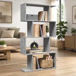 Confidently Store with 4-Tier Bookcase in Grey