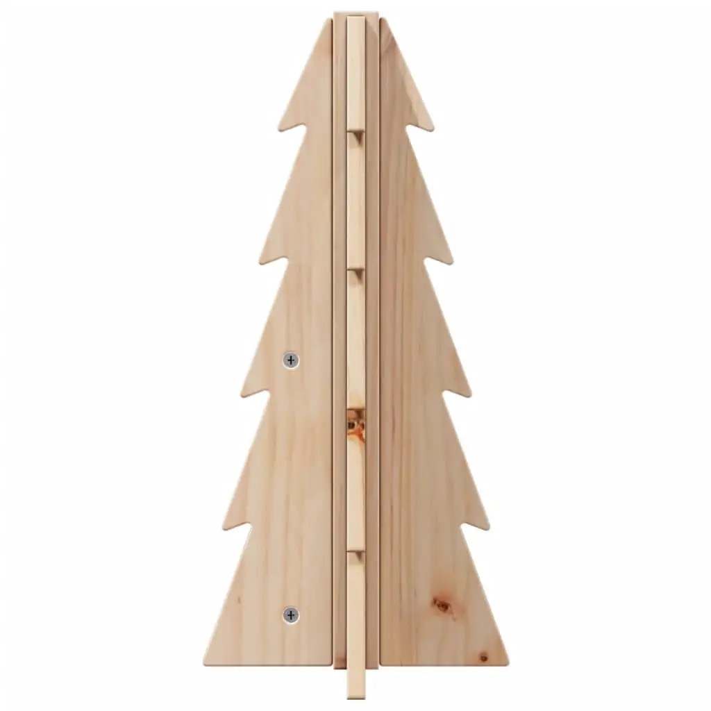 Wooden Christmas Tree Decoration 49cm Natural Pine Holiday Home Festive Ornament
