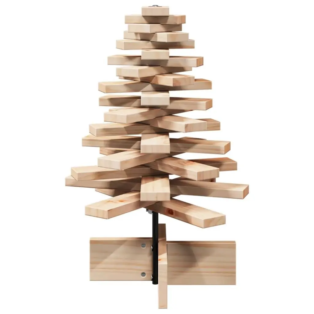 Wooden Christmas Tree Decoration Brown 60cm Natural Pine Rotating Branches