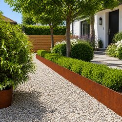 Concise Lawn Garden Edging Borders Set of 20 pcs Steel