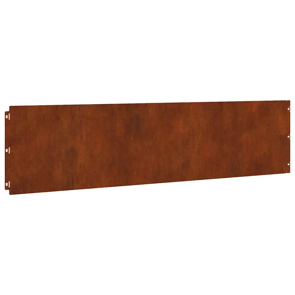 Lawn Edging Borders Brown 25x103 cm Flexible Weathering Steel Durable Low Maintenance