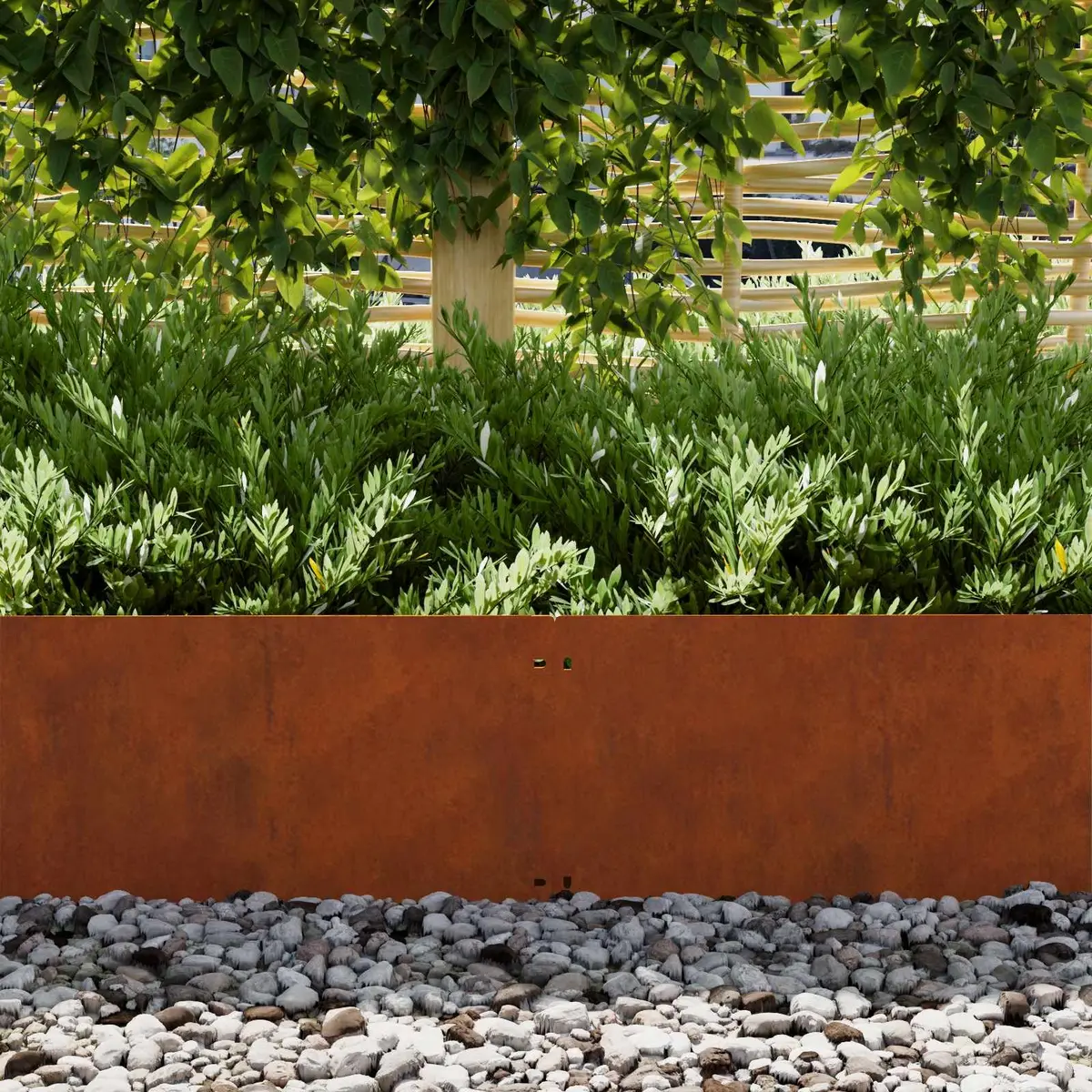 Garden Lawn Edging Border 30 pcs Steel Rusty Weathering 20x103cm Flexible