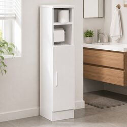 Compact Bathroom Organizer with Toilet Paper Holder