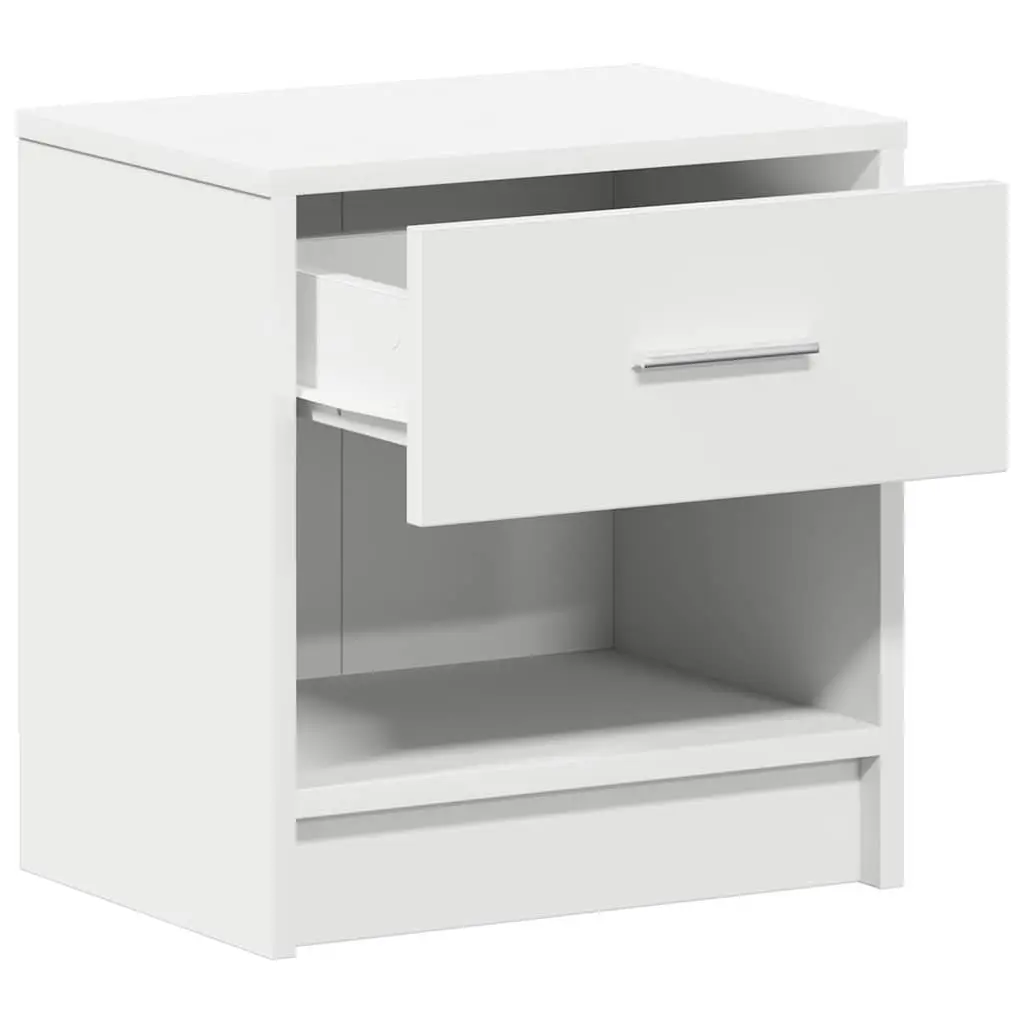 Bedside Cabinets Black 2 Piece Drawer Open Compartment Nightstand Storage