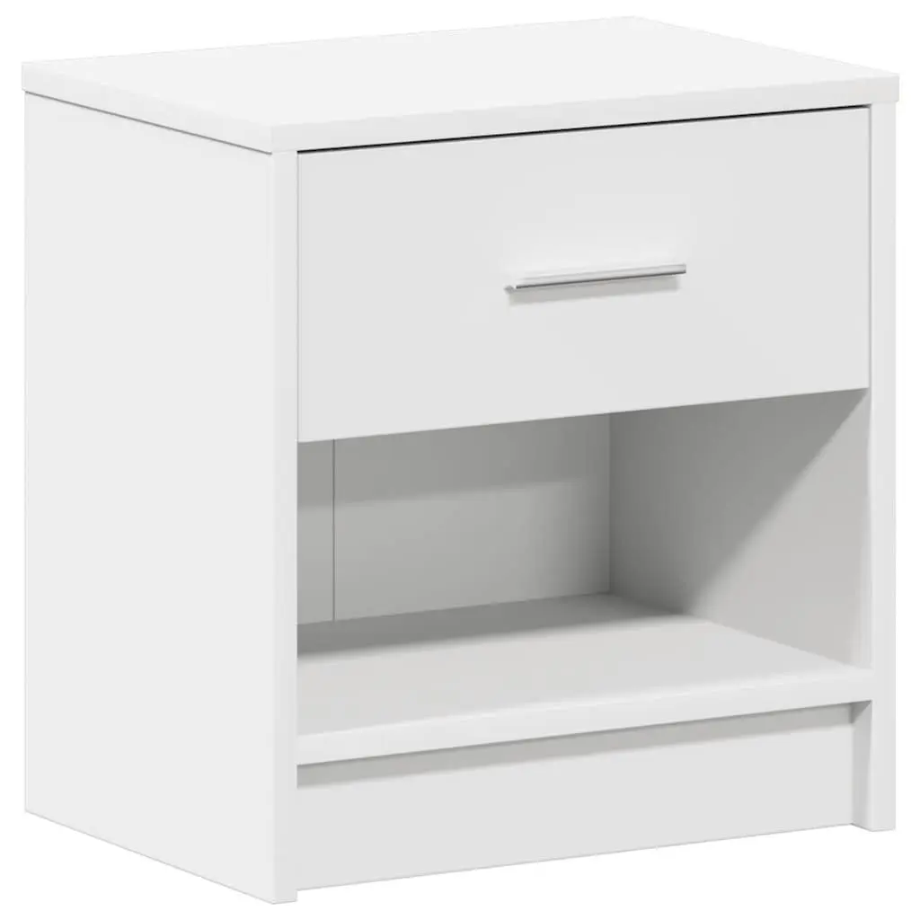 Bedside Cabinets Black 2 Piece Drawer Open Compartment Nightstand Storage
