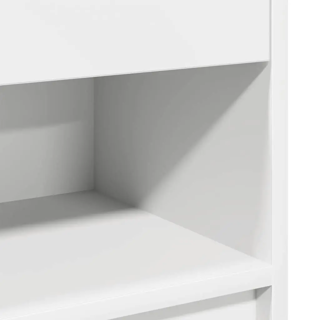 Bedside Cabinets Black 2 Piece Drawer Open Compartment Nightstand Storage