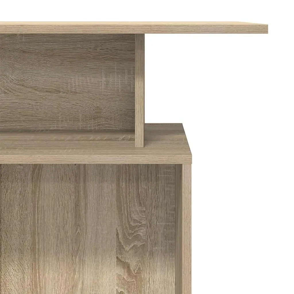 Reception Desk Brown Sonoma Oak 100x40x104 cm Office Counter with Storage Shelf