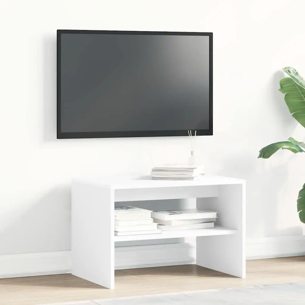TV Cabinet White 60x40x40 cm Engineered Wood Shelf Media Storage Unit
