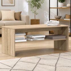 TV Cabinet Engineered Wood Brown Living Room Storage Unit 100x40x40cm