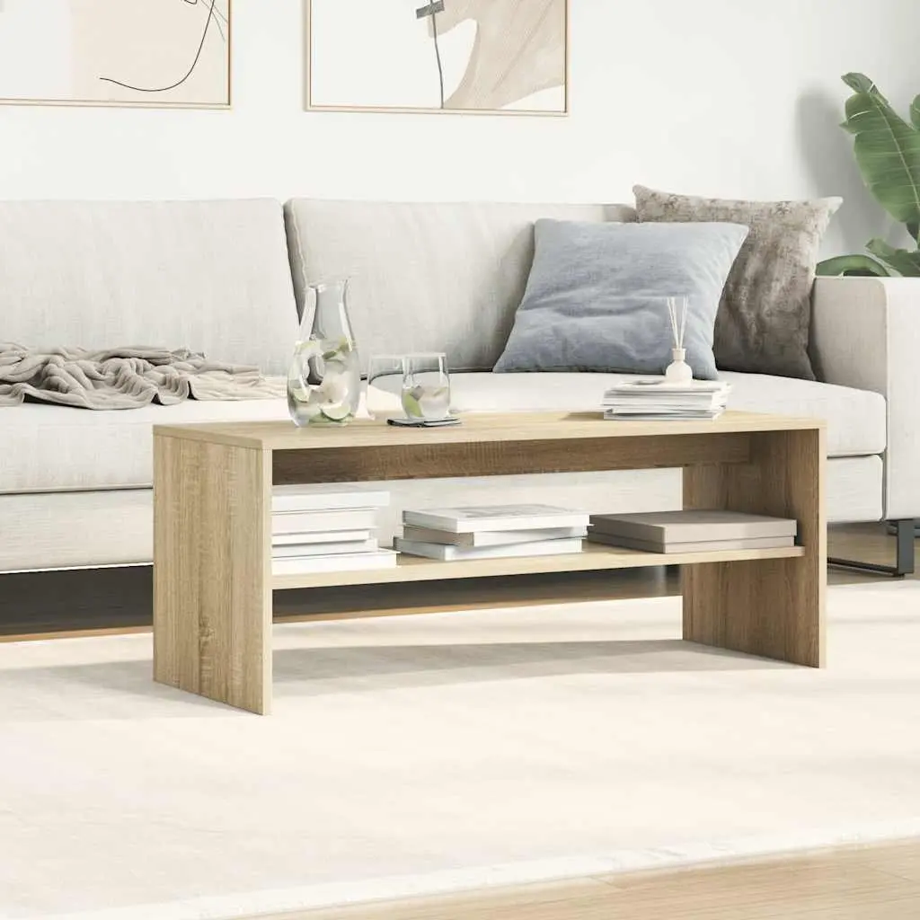 TV Cabinet Engineered Wood Brown Living Room Storage Unit 100x40x40cm