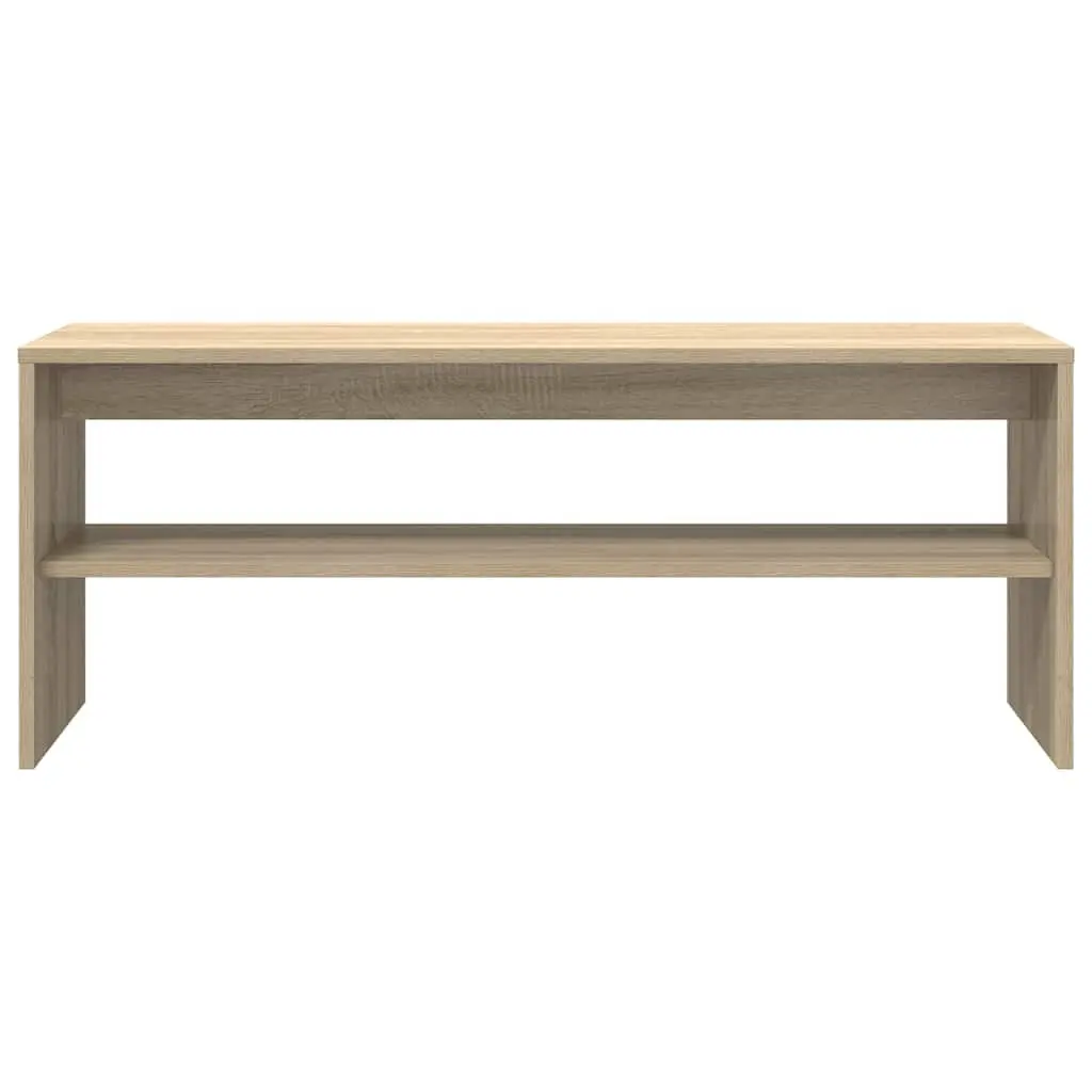 TV Cabinet Engineered Wood Brown Living Room Storage Unit 100x40x40cm