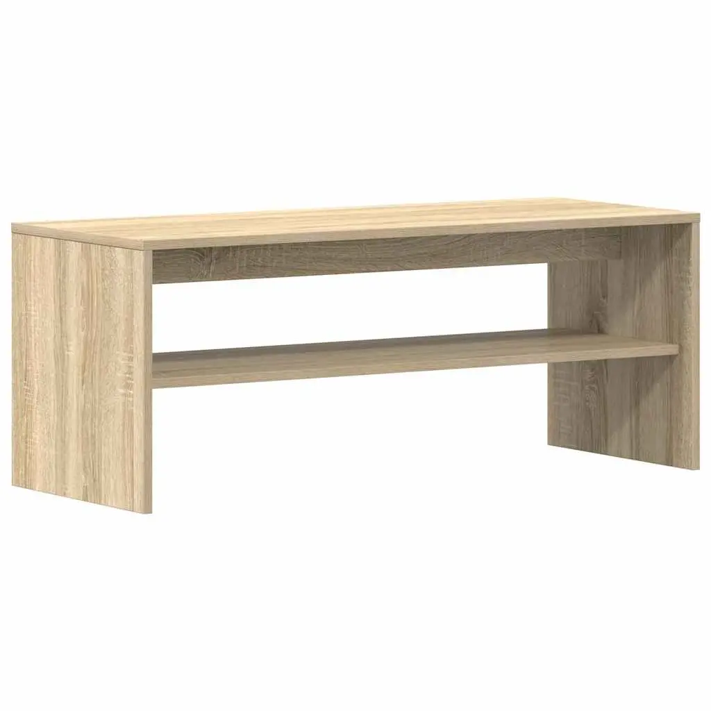 TV Cabinet Engineered Wood Brown Living Room Storage Unit 100x40x40cm