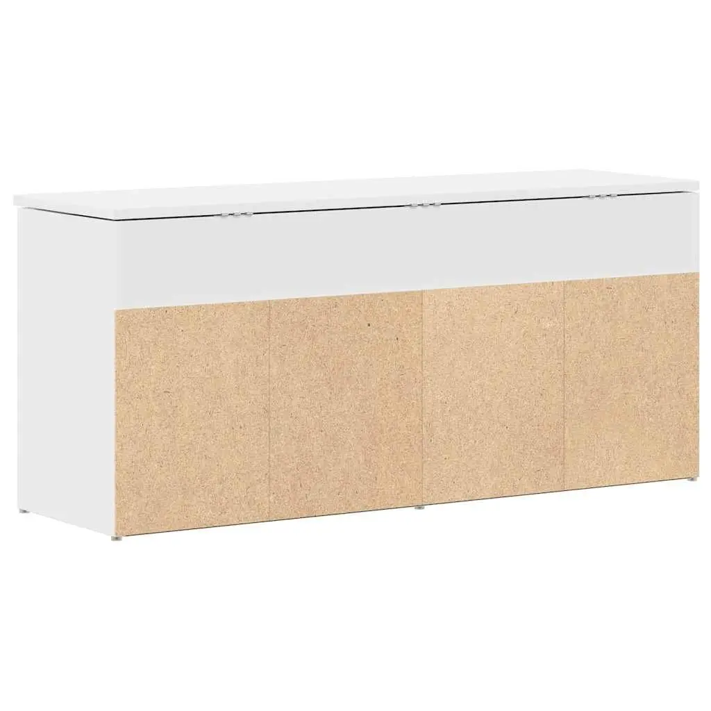 Shoe Bench White Engineered Wood Storage Organiser Seating Entryway Hallway
