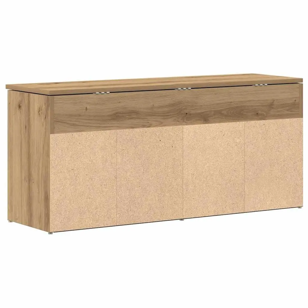 Shoe Bench 102x30.5x45cm Brown Engineered Wood Organiser Storage Seating Furniture