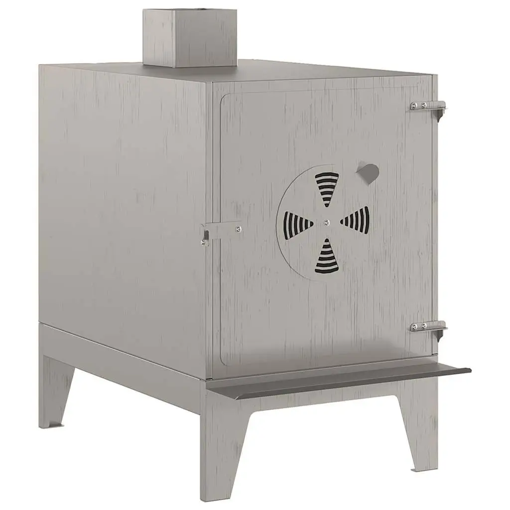 Camping Stove Brown 35x50x60cm Outdoor Cooking Heating with Chimney Vent