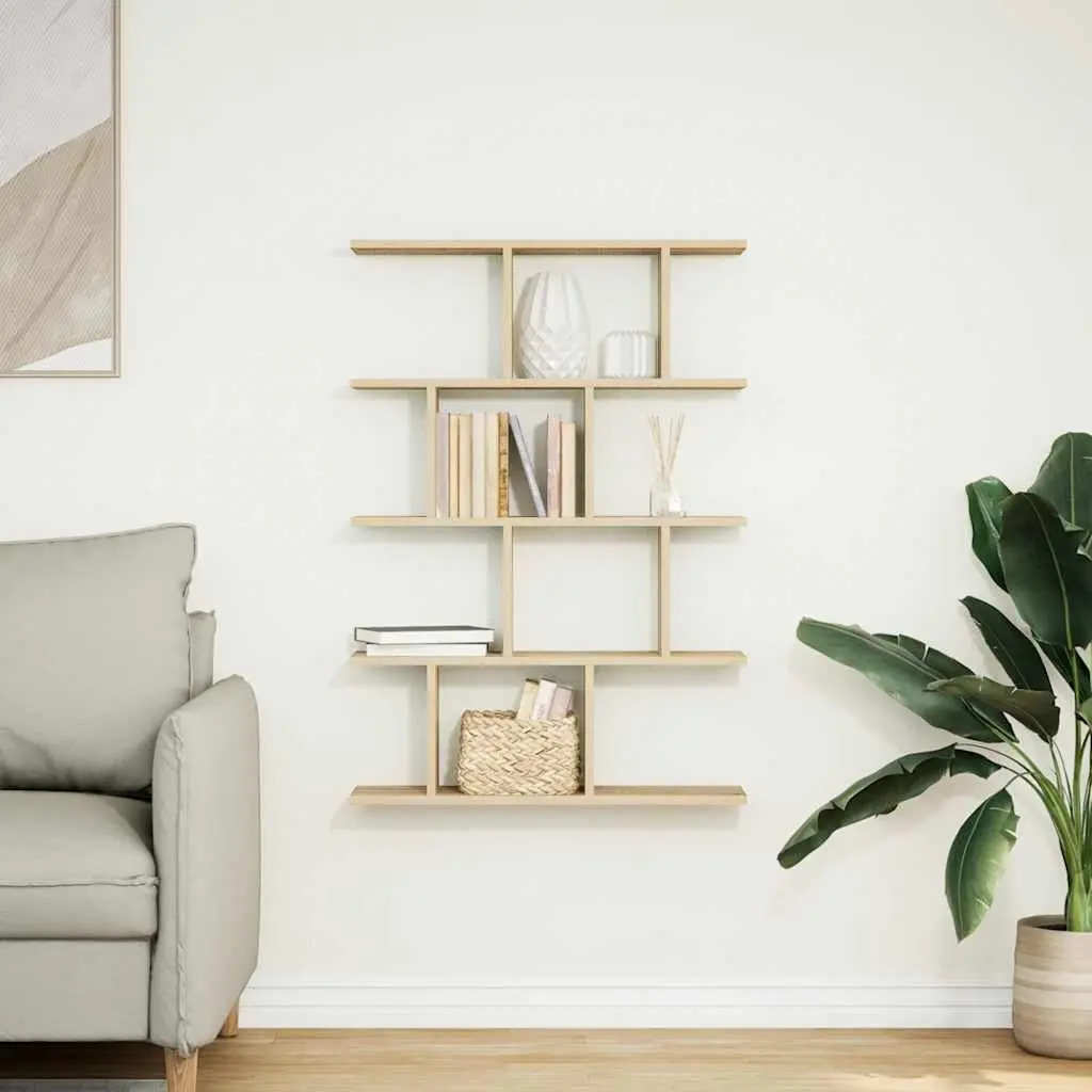 Wall Cube Shelf Brown 15 Compartments Floating Storage Box Home Organizer