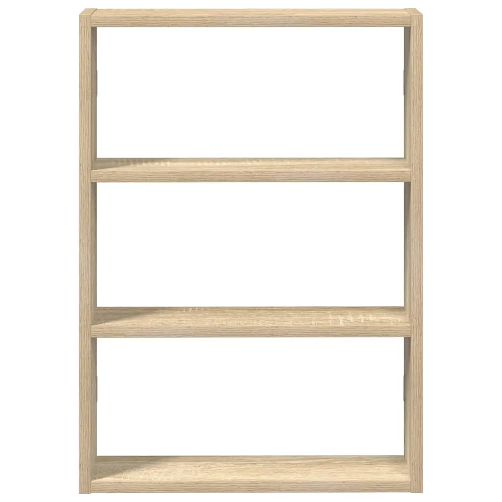 Wall Shelf Brown Sonoma Oak Floating Engineered Wood Storage Organizer