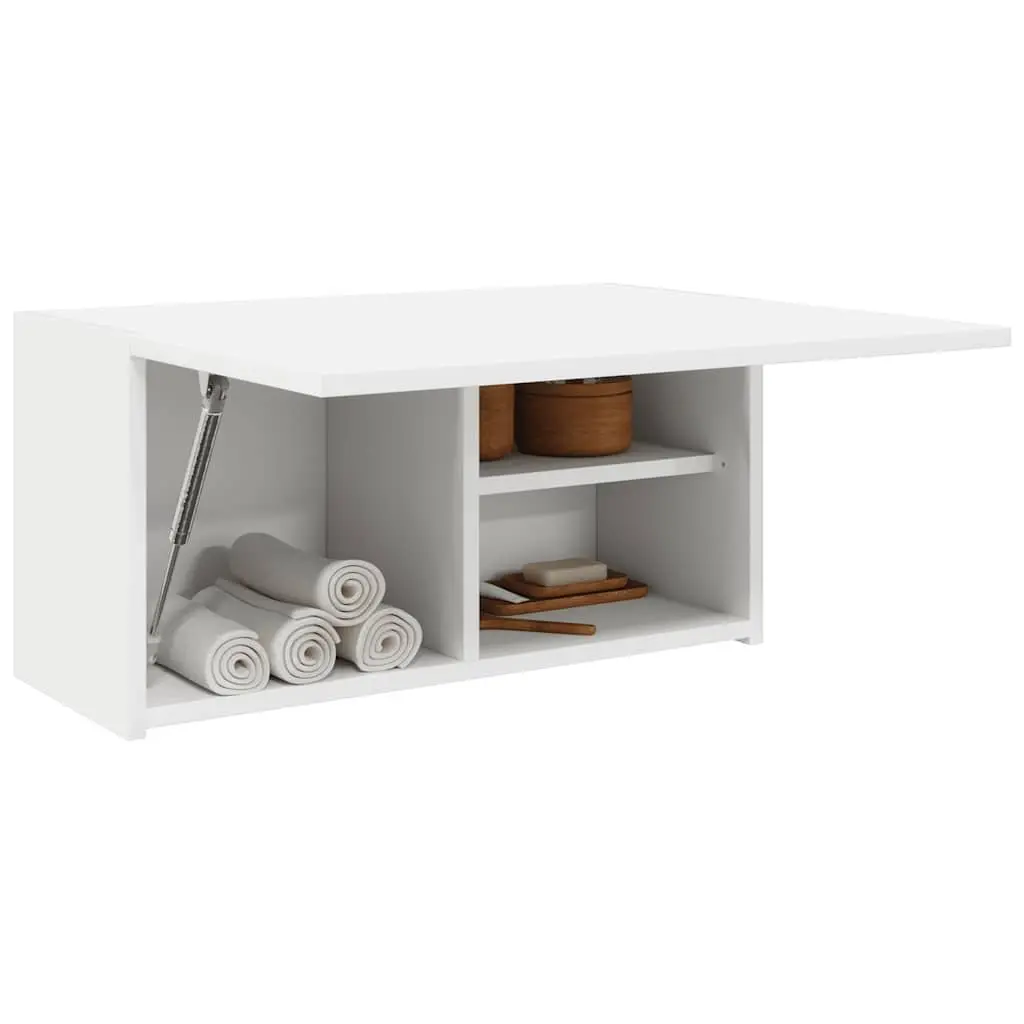Bathroom Wall Cabinet White 60x25x30 cm Storage Unit Vanity Organiser