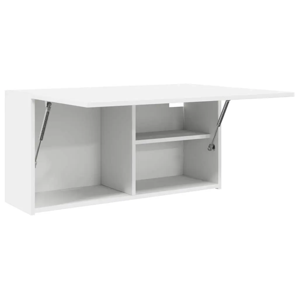 White Bathroom Wall Cabinet with Ample Storage 80x25x40 cm