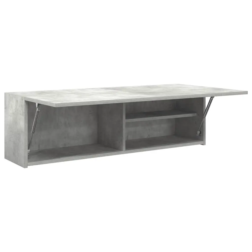 Grey Bathroom Wall Cabinet 100x25x30 cm