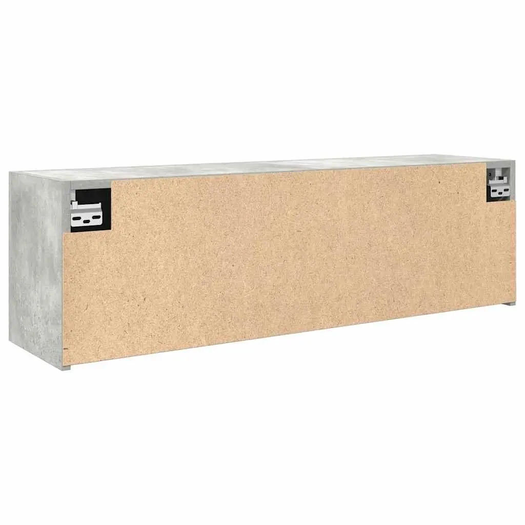 Grey Bathroom Wall Cabinet 100x25x30 cm