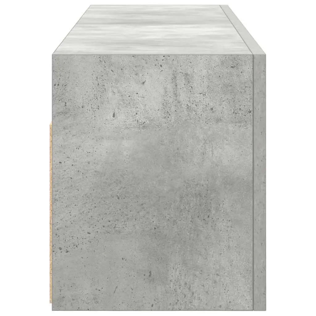 Grey Bathroom Wall Cabinet 100x25x30 cm