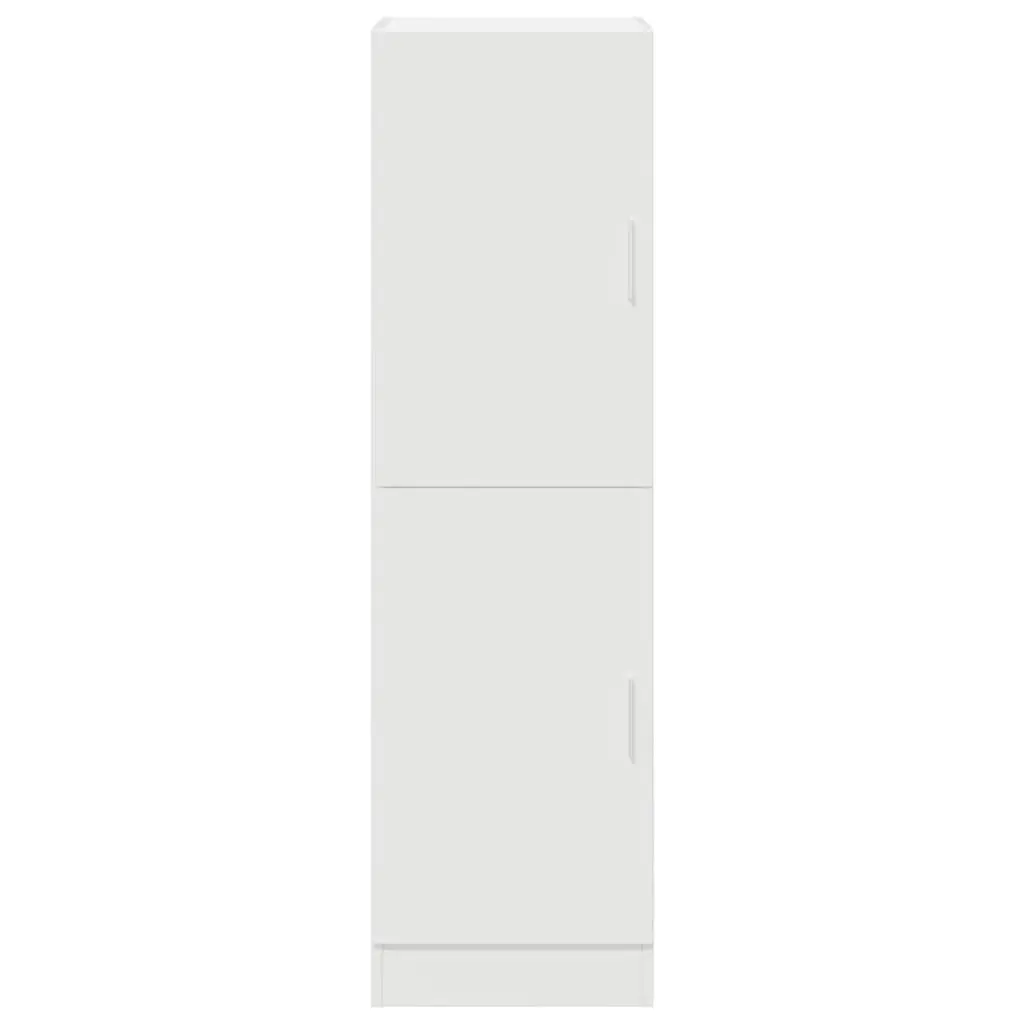 Kitchen Storage Cabinet White Engineered Wood Unit with Shelves and Doors 38x41.5x131.5cm