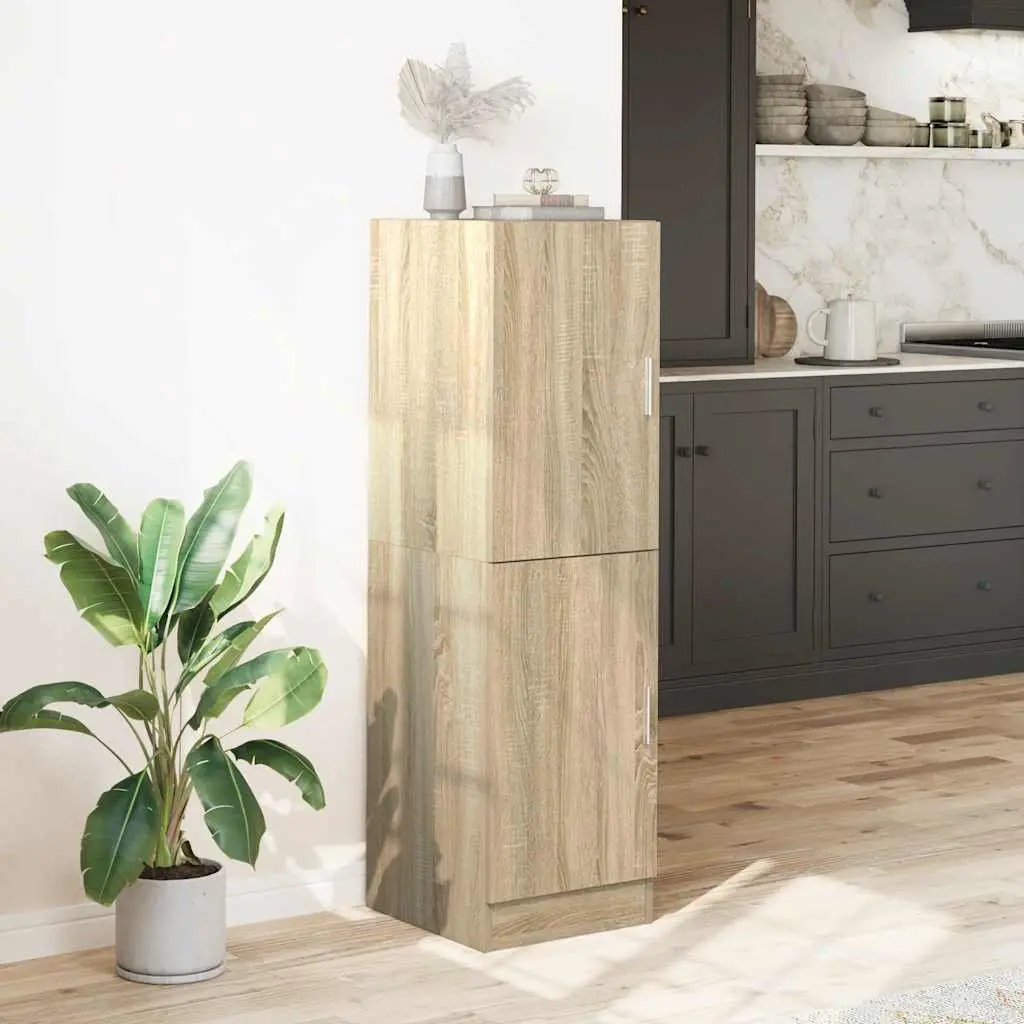 Kitchen Cabinet Brown 38x41.5x131.5 cm Engineered Wood Storage Unit