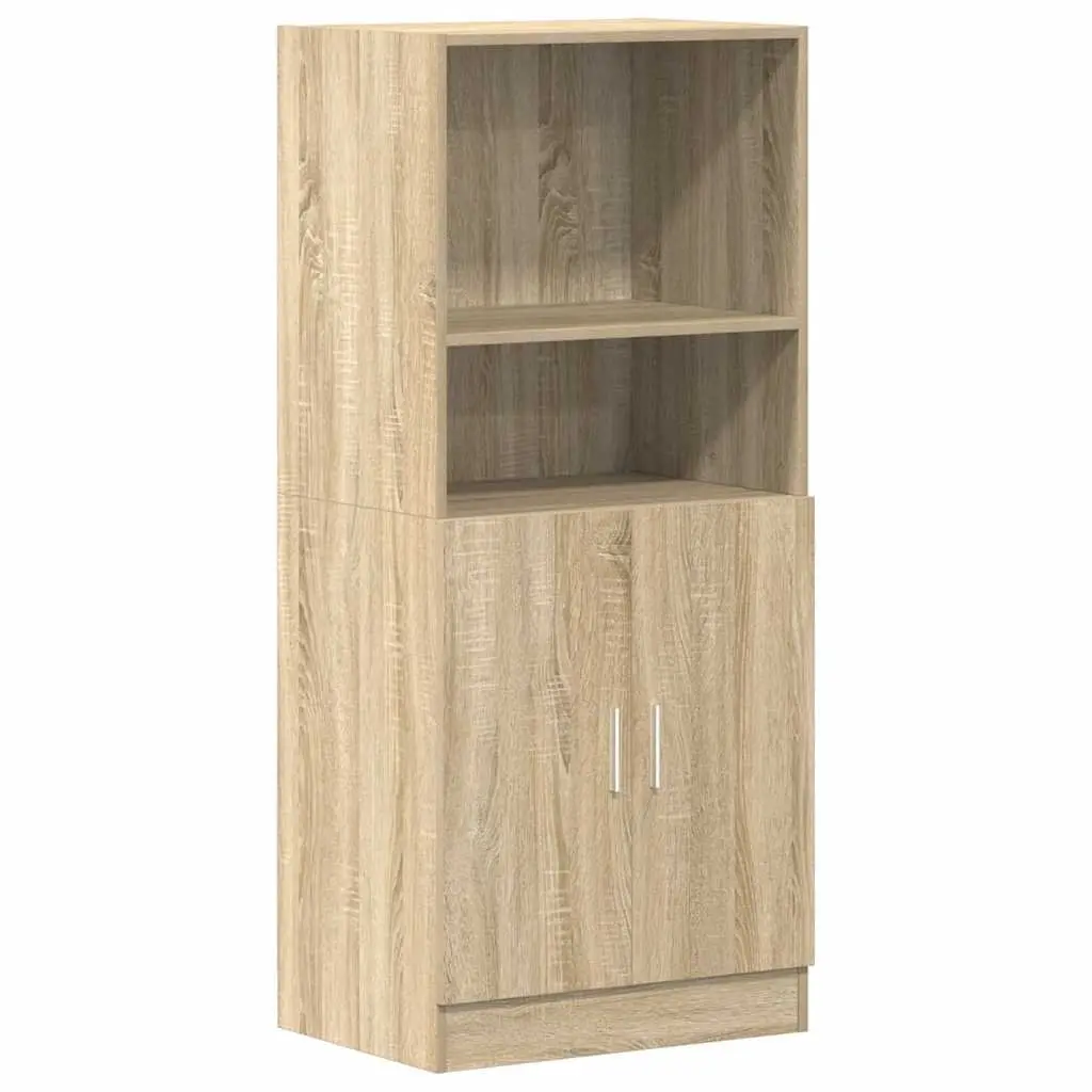 Kitchen Cabinet Brown 57x41.5x131.5cm Engineered Wood Storage Organizer