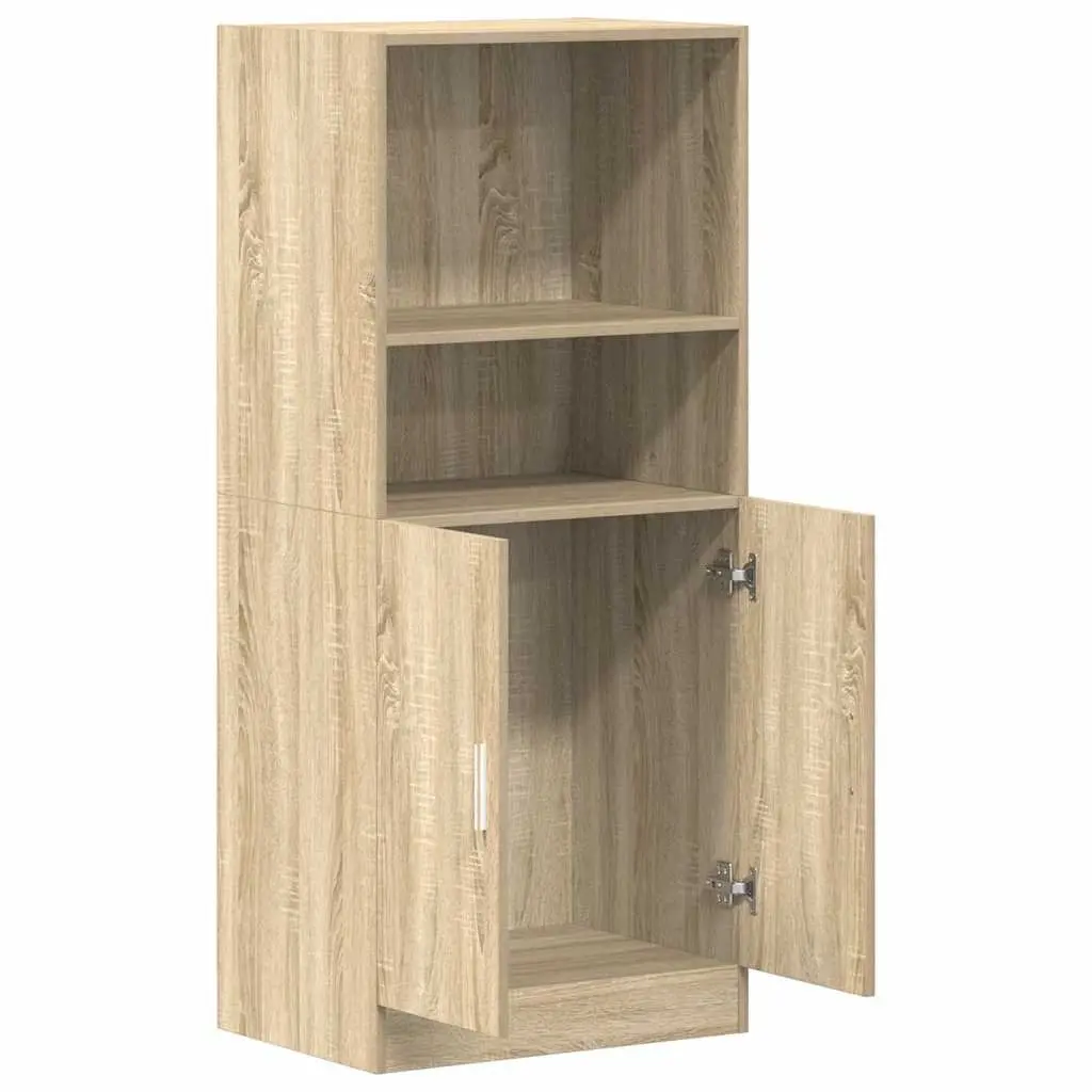 Kitchen Cabinet Brown 57x41.5x131.5cm Engineered Wood Storage Organizer