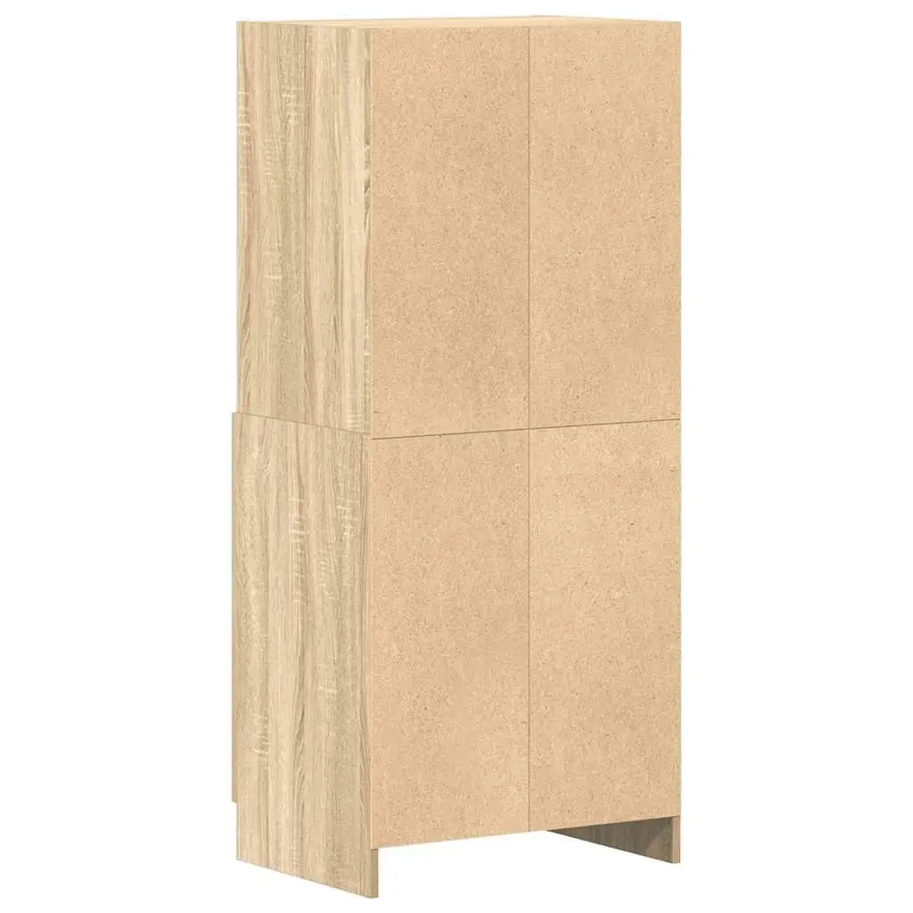 Kitchen Cabinet Brown 57x41.5x131.5cm Engineered Wood Storage Organizer