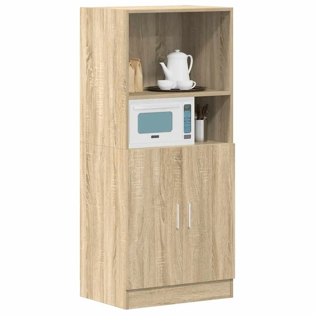 Kitchen Cabinet Brown 57x41.5x131.5cm Engineered Wood Storage Organizer