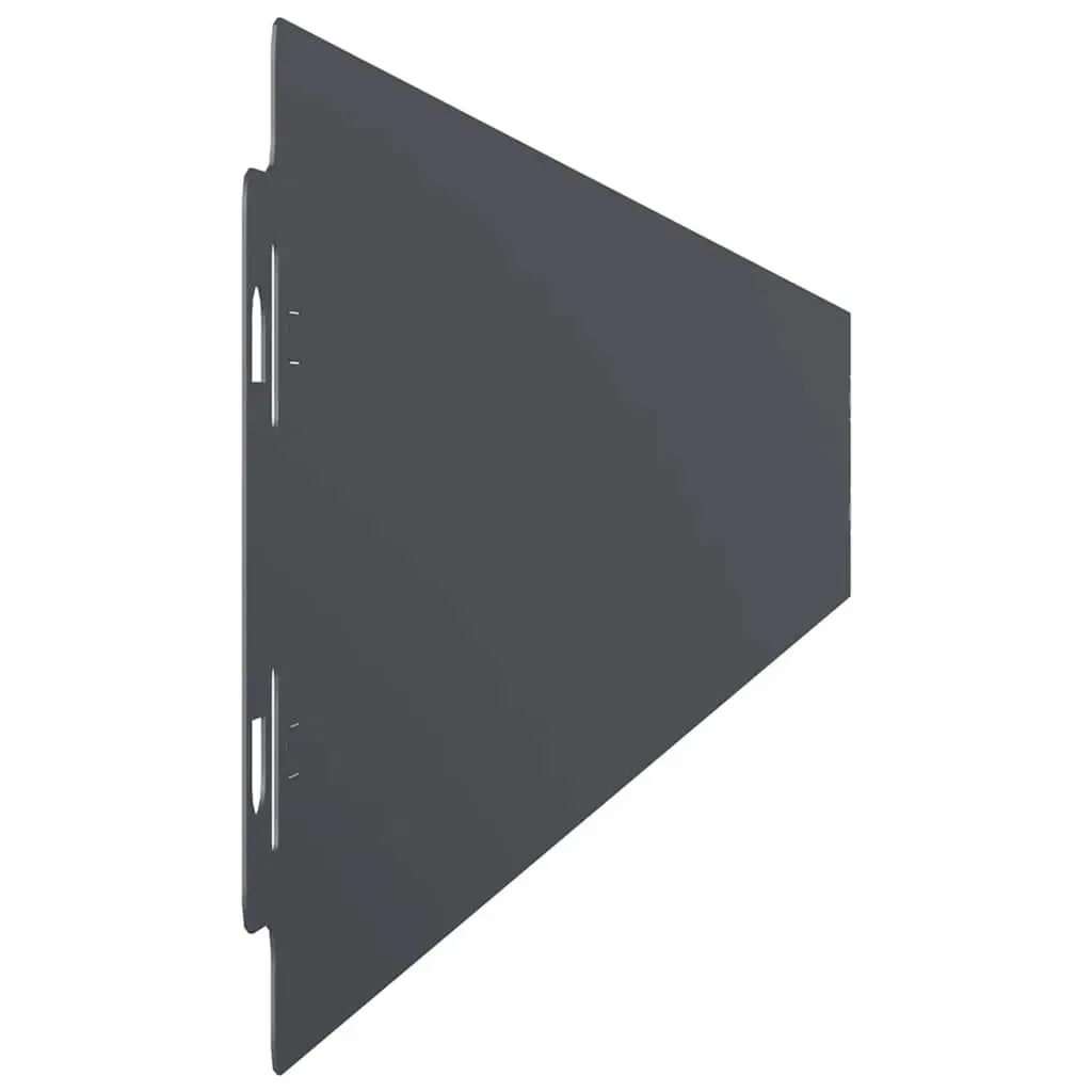 Lawn Edging Anthracite 10 Piece Cold-Rolled Steel Flexible Edgers