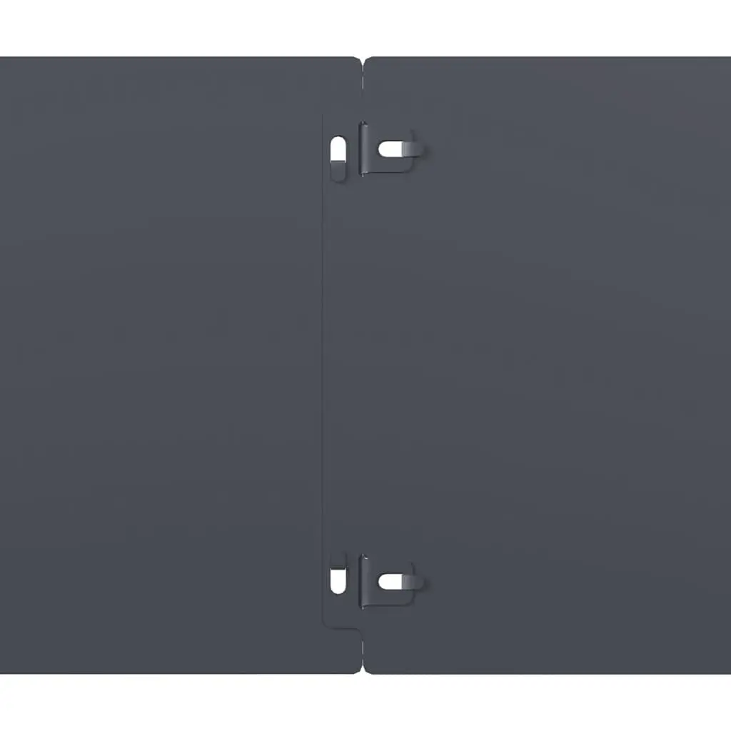 Garden Border Edging Anthracite 10 Piece Flexible Cold-Rolled Steel Lawn Edging for Landscaping