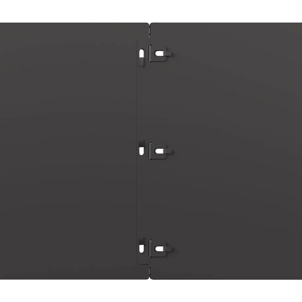 Lawn Edging Black 25x103 cm Cold-rolled Steel Flexible Garden Border 20 Piece