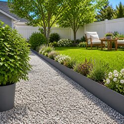Compact and Effective 20-Piece Lawn Edging in Steel
