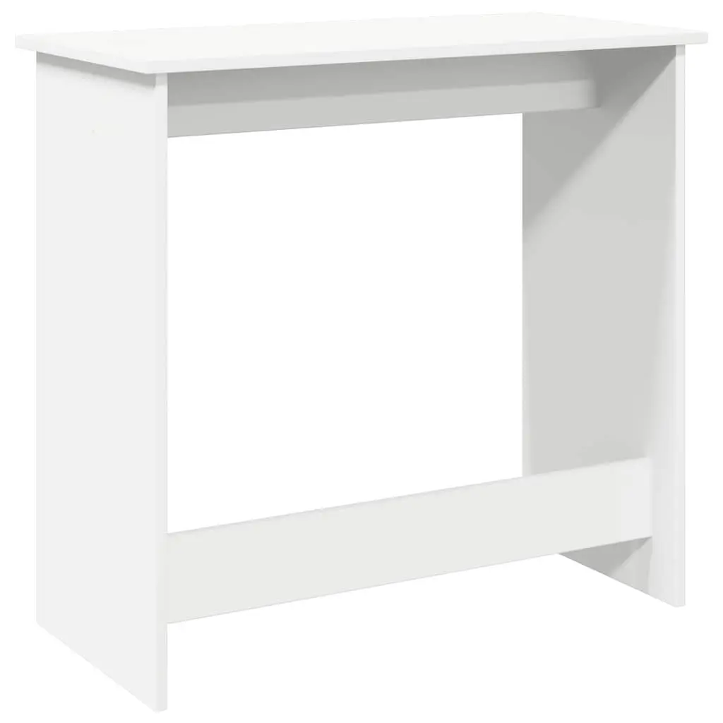Writing Desk White 80x40x75 cm Engineered Wood Spacious Work Surface