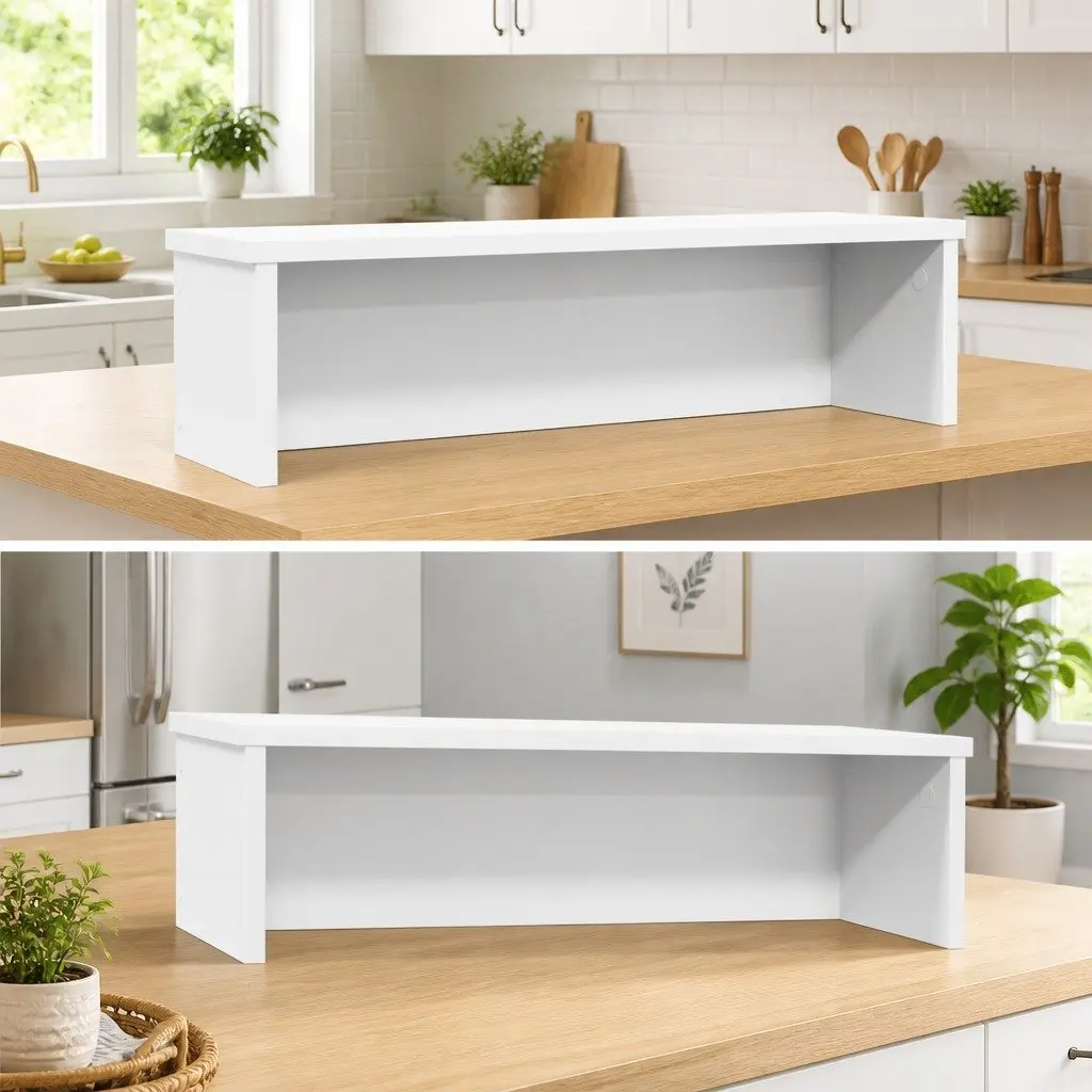 Kitchen Utensil Rack White Stackable Storage Organiser 2 Pack