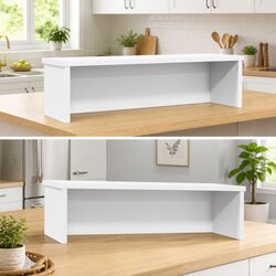 Kitchen Utensil Rack Stackable Storage Organiser 2 Pack White Countertop Cabinet