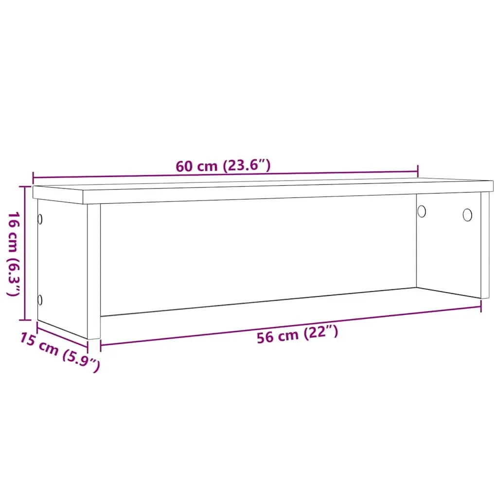 Kitchen Rack White Stackable Organiser Storage Shelf 60 x 15 x 16 cm