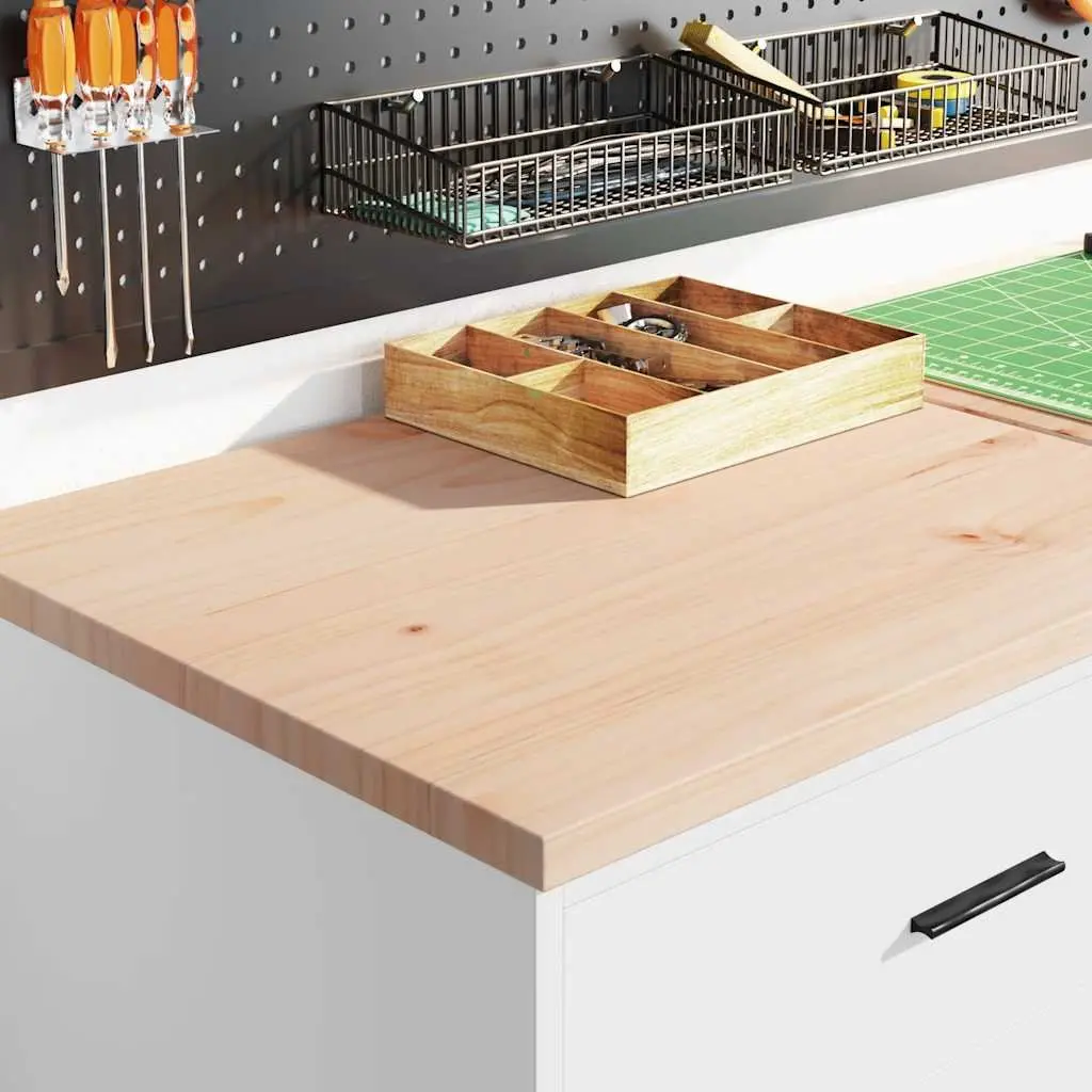 Pine Wood Garage Storage Cabinet White 60x51x85cm Tool Cabinet with 4 Drawers