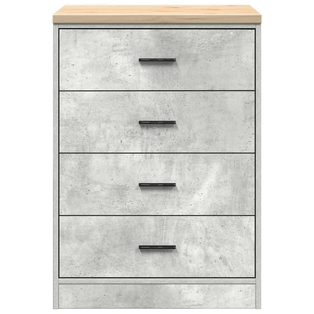 Garage Storage Cabinet Grey 60x51x85cm Solid Wood Four Drawers